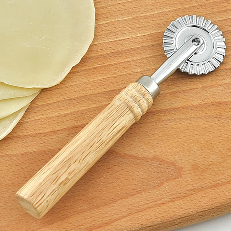 Description Picture 6 of item1Pcs Dumpling Embossing Side Embossed Biscuit Mold Pasta Hand-cutting Machine Baking Pastry Decor Cookie Mould Roll Wheel Tools