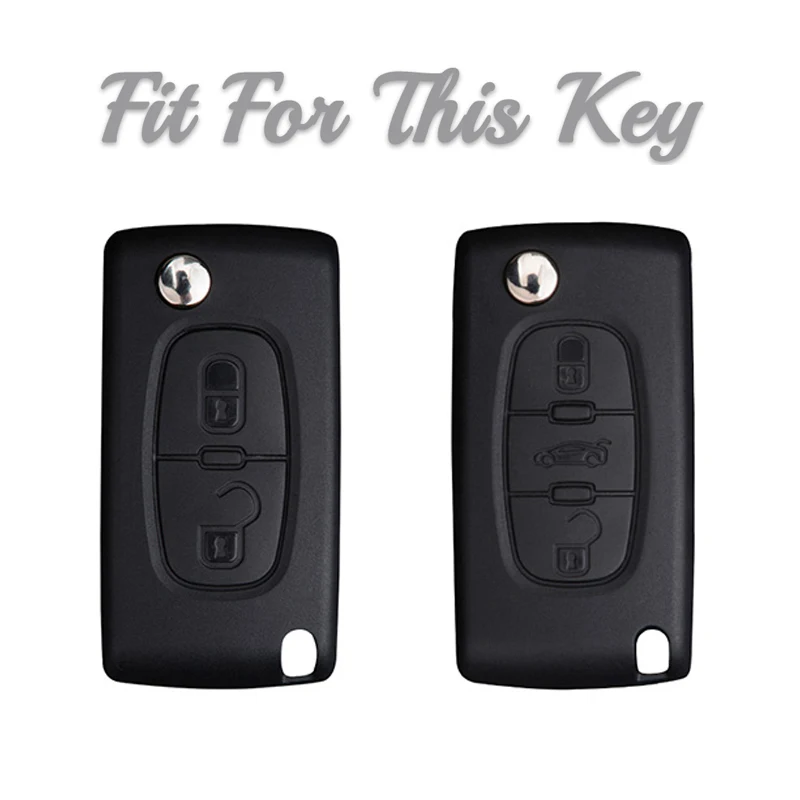 2 3 Button TPU Key Case Cover For Peugeot 308 207 307 3008 5008 Fob Citroen C2 C3 C4 C8 Keys Accessories