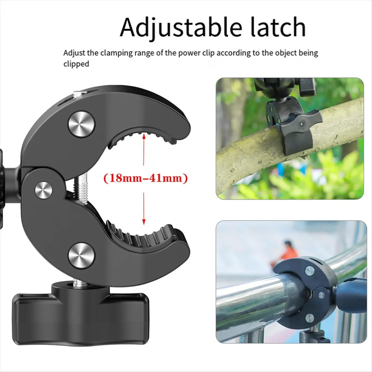 N05R Gopro/Insta360 Garmin 카메라용 1인치 25mm 오토바이 램 볼 마운트 지원 ??자전거 핸들바 레일링 슈퍼 클램프 B