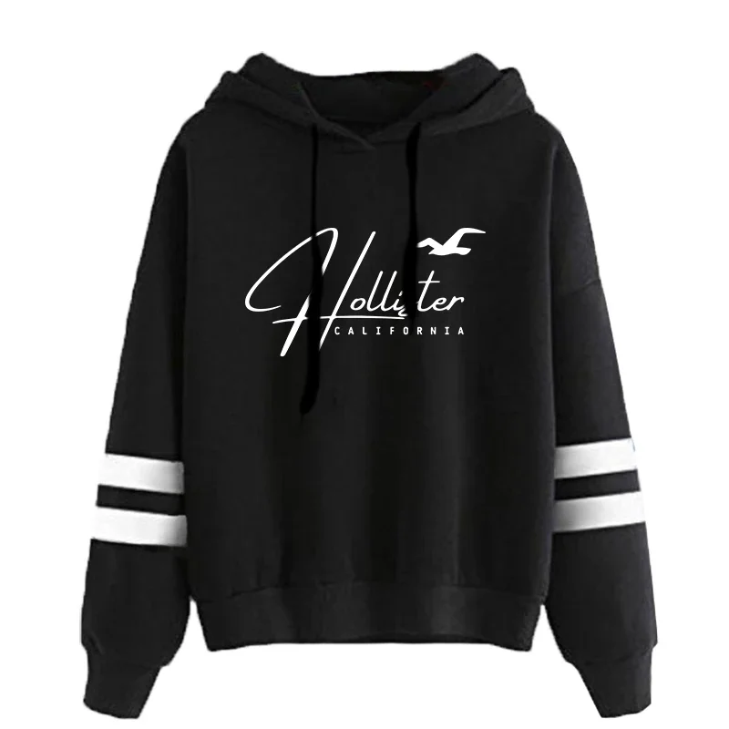 Womens Sweatshirts Printing Pullovers Daily Versatile Hoodies Stripe Jogging Sports Clothing Casual Street Woman Youth Tops 2025 2