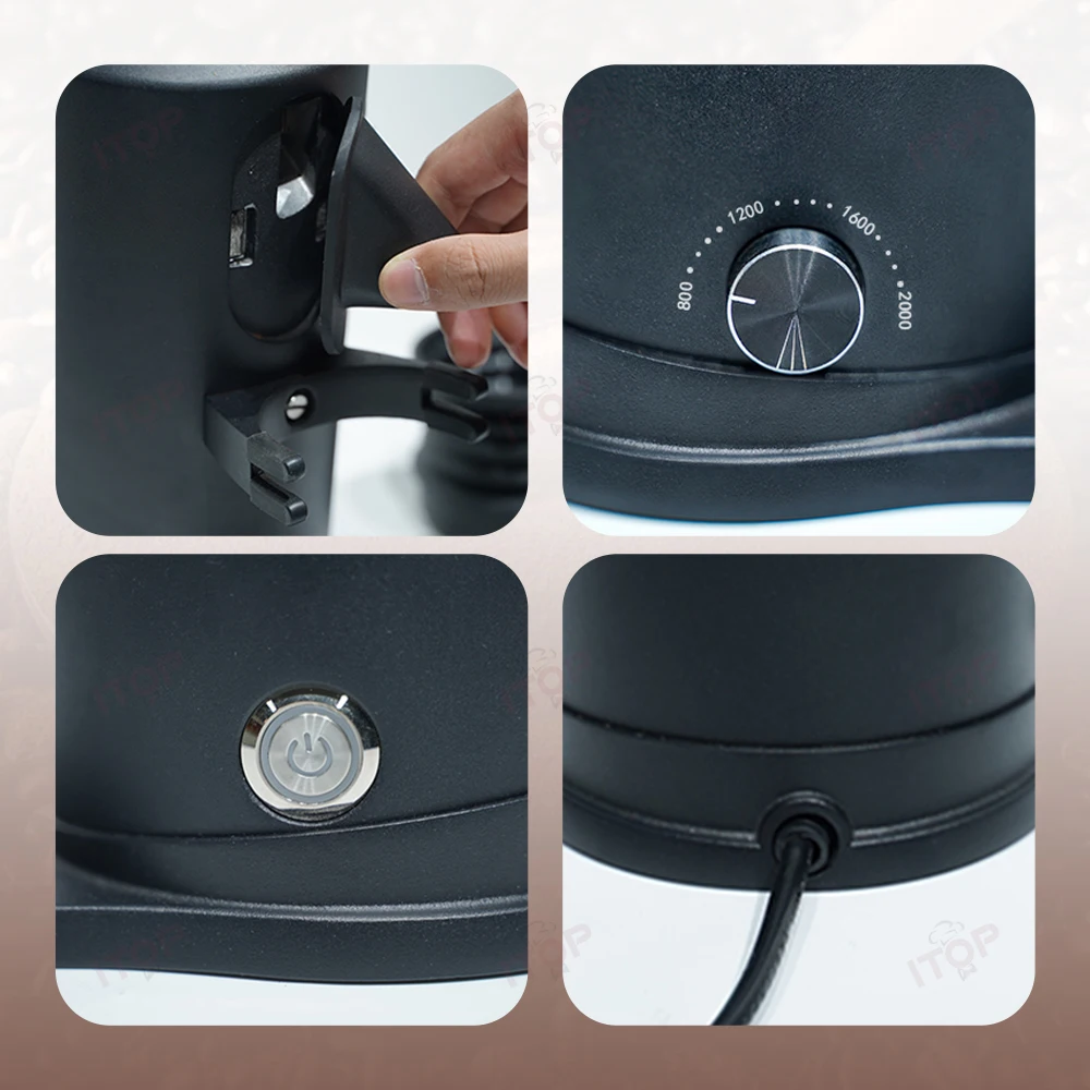 ITOP GF64-V 가변 속도 커피 콩 연마기 머신, 64mm 버 에스프레소 커피 연마기, 전기 정량 연마기