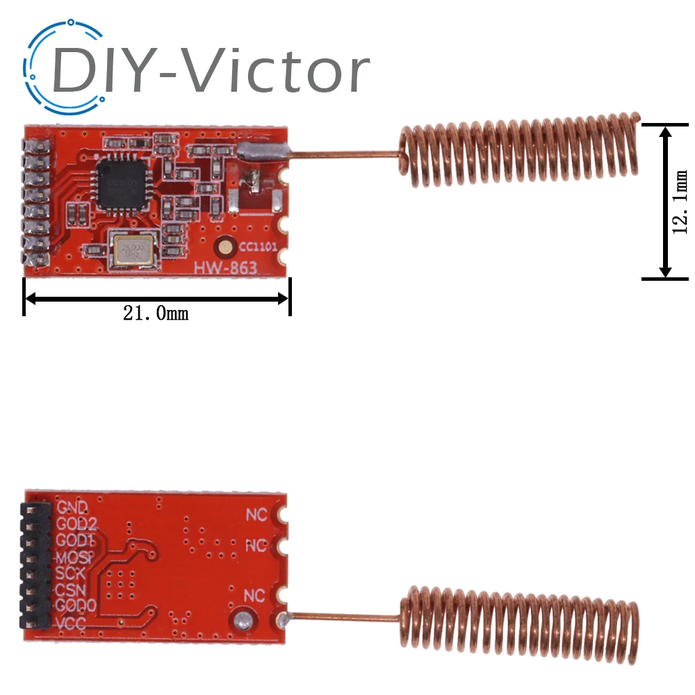 CC1101 10mW Wireless Module 433MHZ 868MHZ 300-1000M Long Distance Transmission With SMA Antenna Wireless Transceiver Module