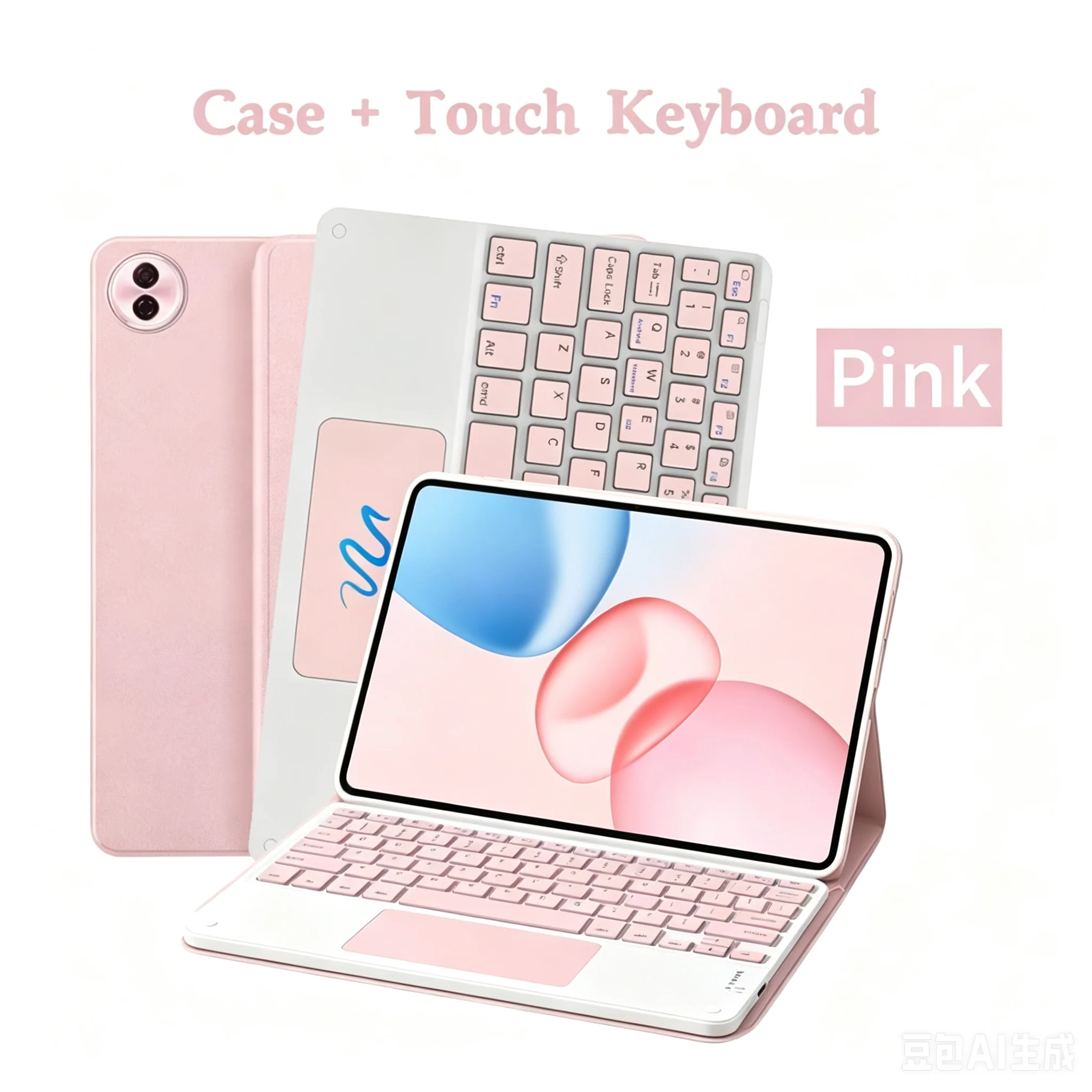 Enhanced Tablet Protective Stand Case with Detachable Keyboard and Smart Folio Design