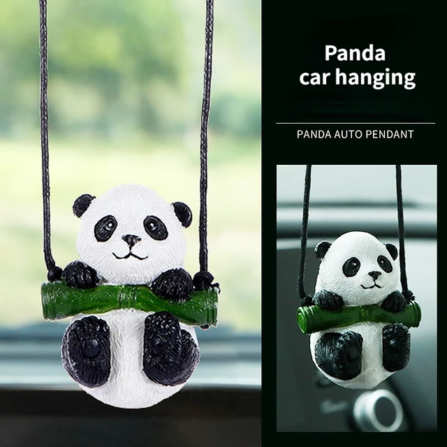 Panda Auto Rückspiegel Anhänger Schaukel Katze Anhänger Lanyard  Persönlichkeit Auto Hängen Ornament Auto Zubehör Lustige Auto Decor -  AliExpress