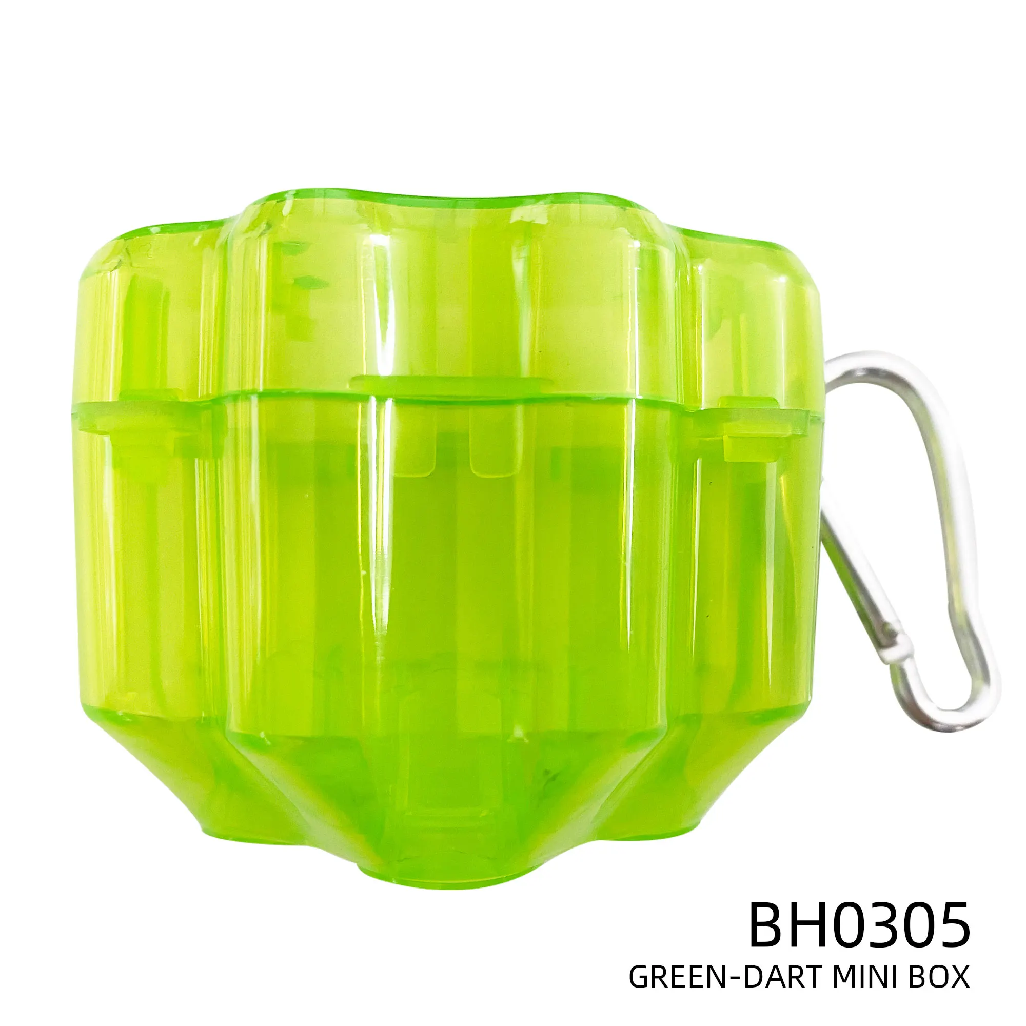 Enhanced Portable Mini Transparent Dart Box with Aluminum Hanging Clip – 4 Color Options