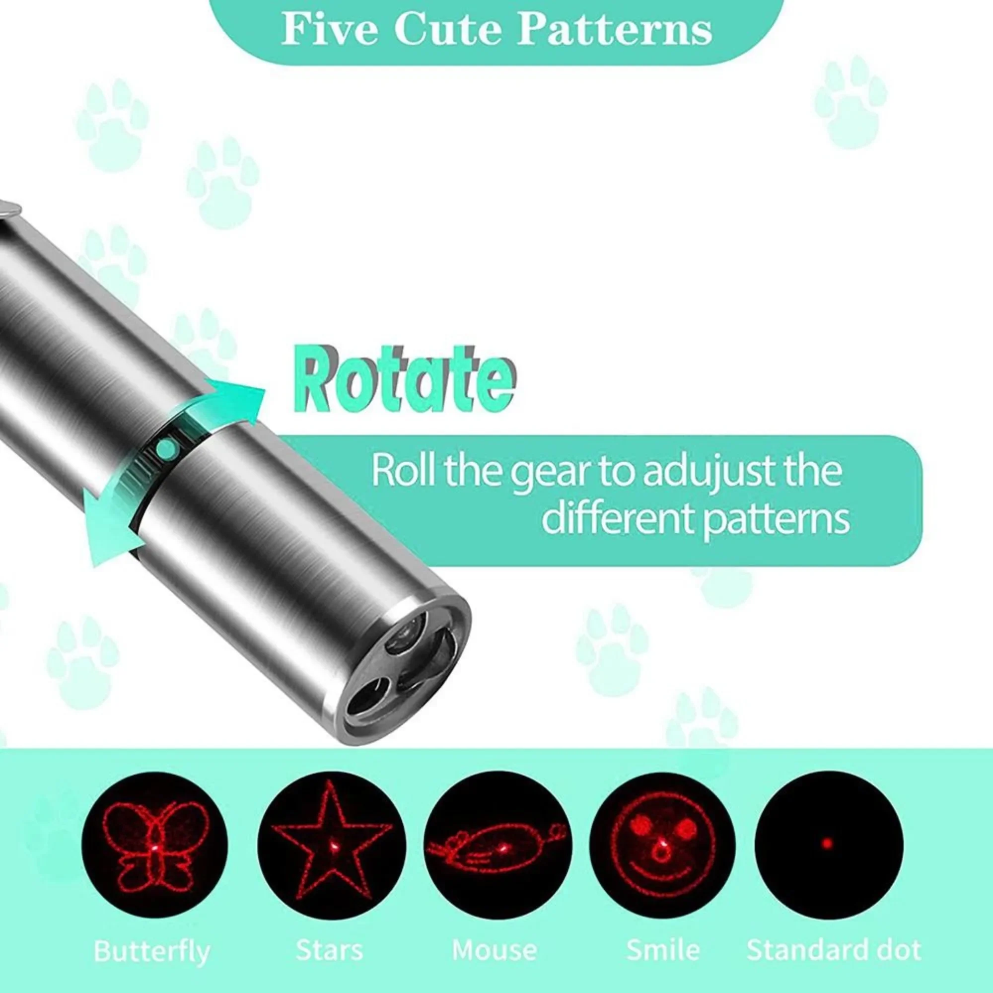 5-Pattern Rechargeable LED Pet Laser Toy 3