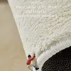 Minimalist Cloakroom Shaped Carpet Thick Rugs for Bedroom Irregular Living Room Decoration Striped Rug Cream Plush Anti-slip Mat 6