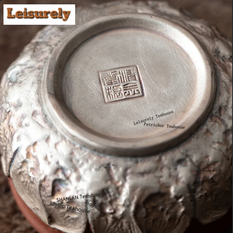 Gilt Silver Lotus Tea Set Complete Set Handmade Set Of Cups Tea Ceremony Set Household Teapot And Tea Cup Set Teaset Craft Gift