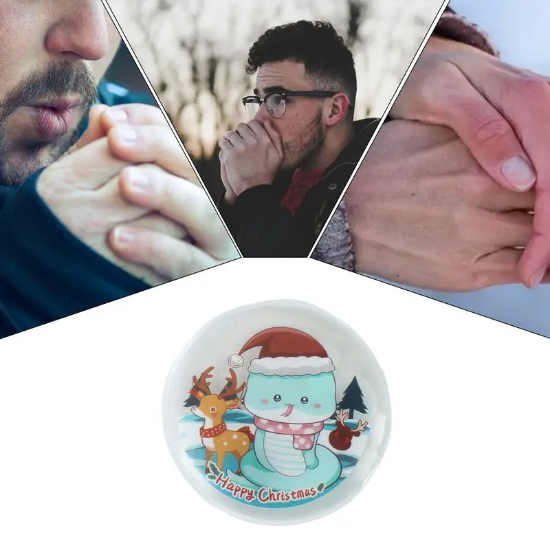 Reusable Pocket Hand Warmers 4PCS Winter Snap Heat Pack Long-Lasting Pocket Hand Heater with Penguin Pattern for Cold Weather