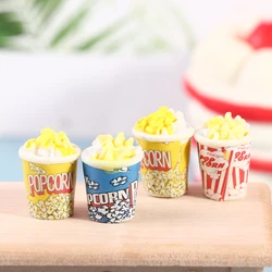 Cute Mini 4pcs Miniature Dollhouse Popcorn Pretend Play Doll House Kithcen 1/6 1/12 Food For Blyth Barbies Doll Accessories Toys