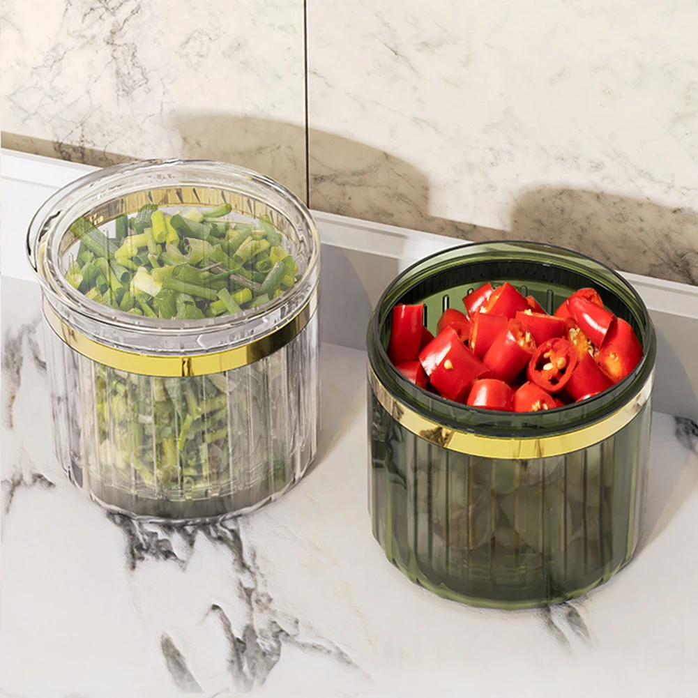 

Бытовая коробка для хранения с сливными корзинами для овощей