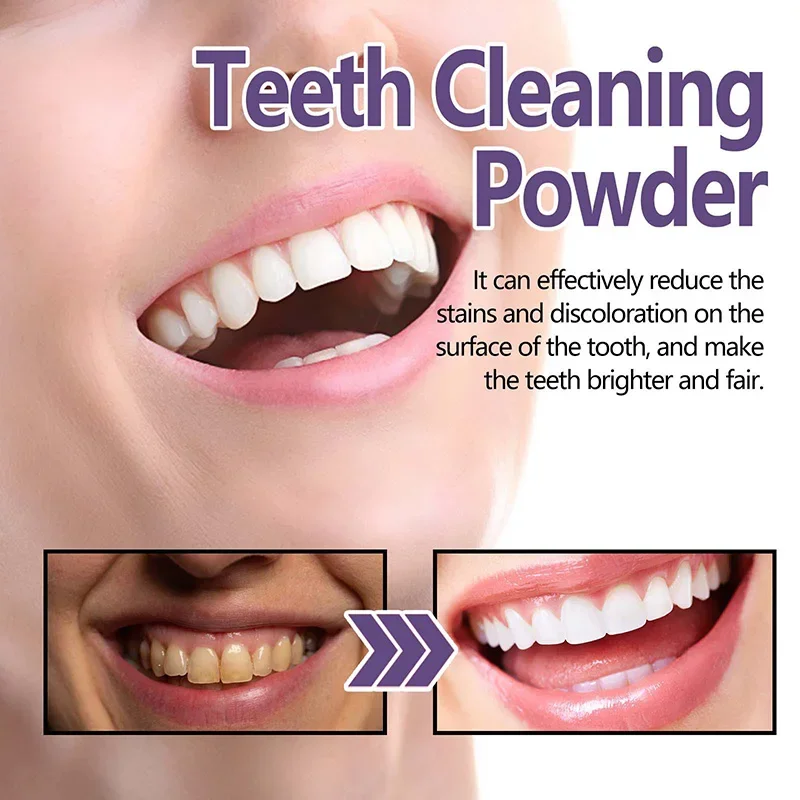 Teeth whitening tooth powder effective remove plaque stains dental calculus fresh bad breath oral hygiene care product