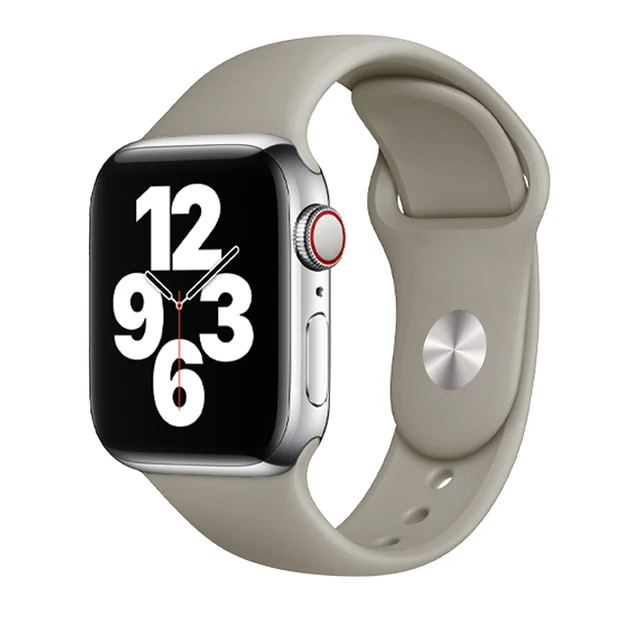 Silicone Strap For Apple Watch Band 44mm 41mm 45mm 40mm 38mm Smart Watch Sports Rubber Bracelet iWatch 6  Serie 7 SE Watchband Antique