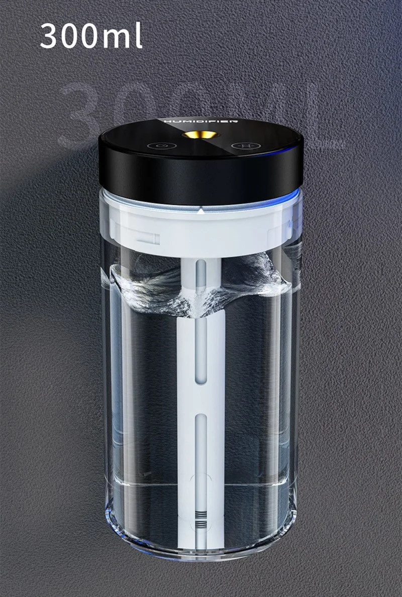 Upscale Car Air Humidifier Aluminium Alloy Essential Oils Diffuser 300ml Third Gear Belt LED Air Freshener For Auto Home Office air humidifier,air freshener