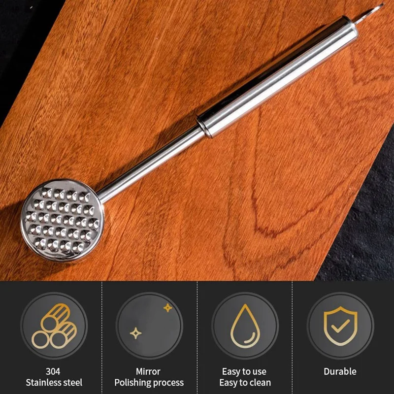 Double Sided Meat Hammer Solid Meat Hammer Loose For Schnitzel, Steak