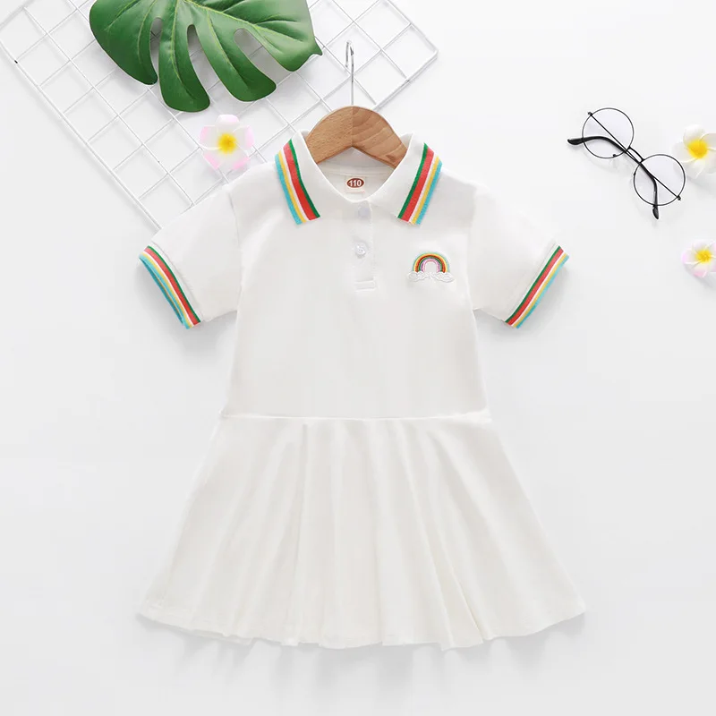 Baby Girls Short Sleeve Stripe Dresses Children Clothing Kids Summer Princess Dress Children Party Ball Pageant Casual Dresses children dress