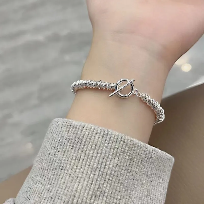 2024 New Trend Summer OT Buckle Thick Chain Jewelry Sets for Women Statement Necklace Bracelet Sexy Vocation Party Jewelry Gifts