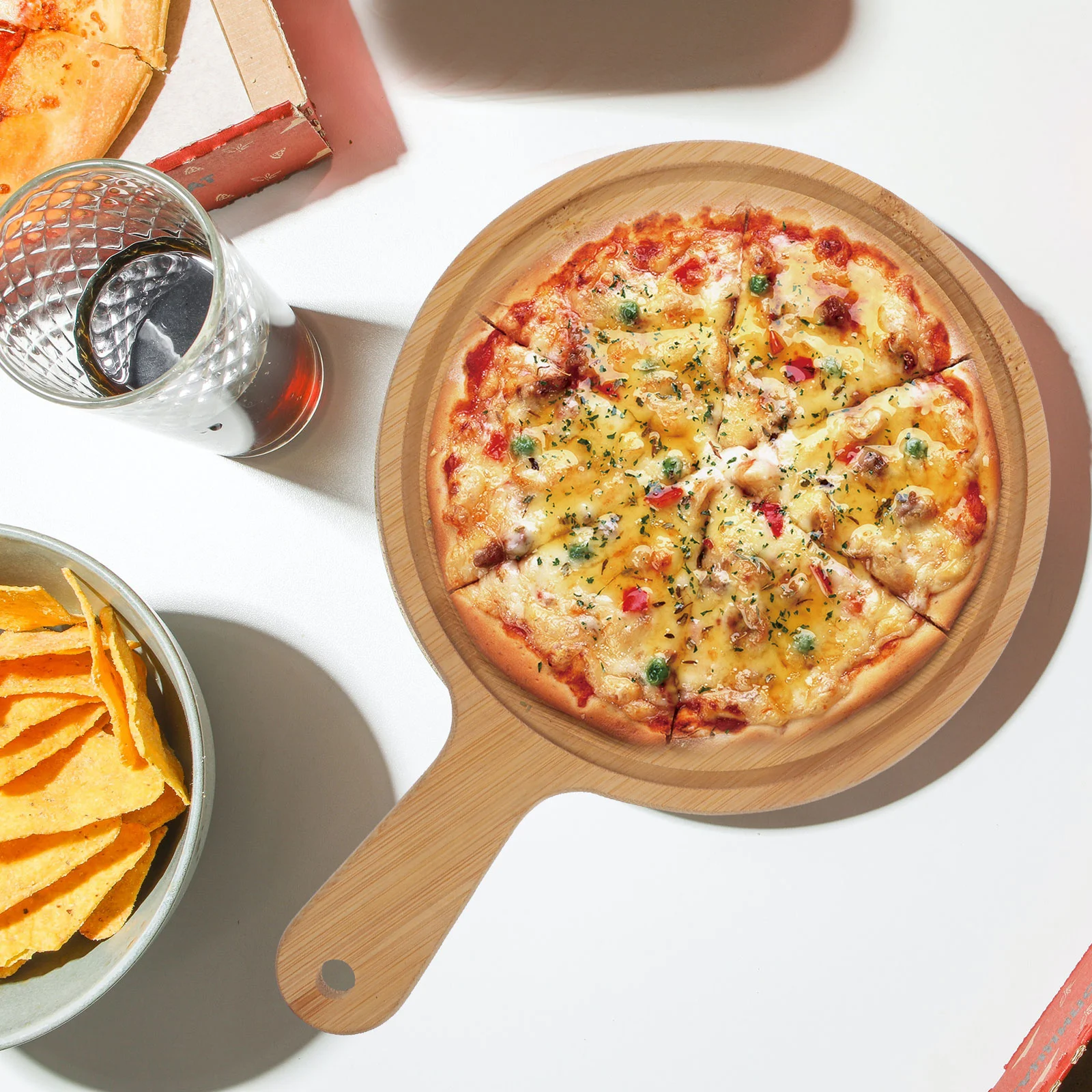 Cut Fruit Cutting Board Pizza Tray Bread Cake Bottom Flat Wood Food Steak Plate Wooden Storage