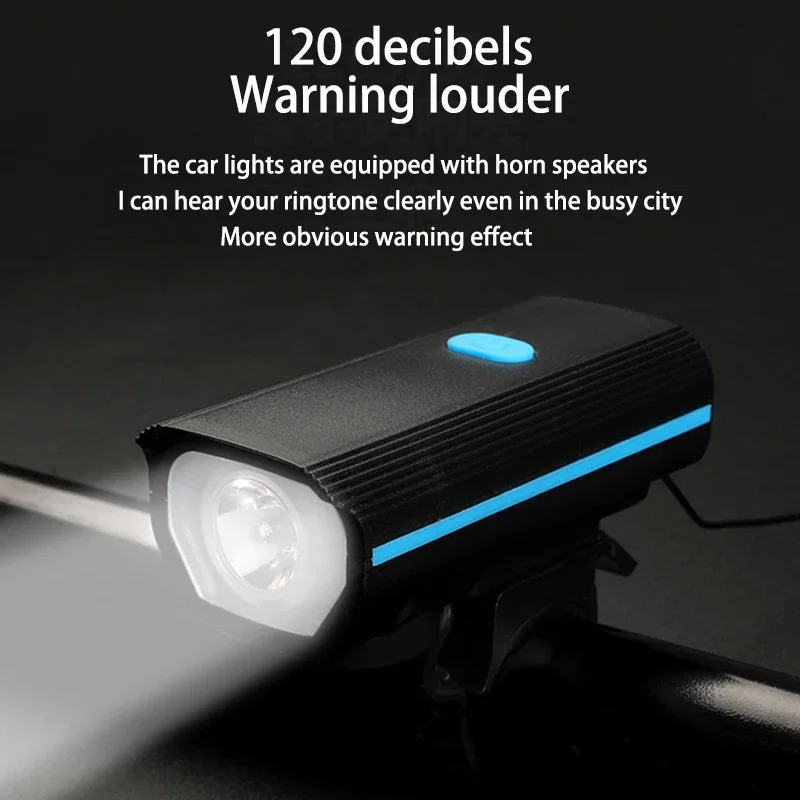 

Перезаряжаемые велосипедные фары с динамиками, освещение для ночной езды, аксессуары для горного велосипеда, водонепроницаемые и простые в установке