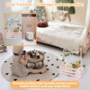 Wood Baby Shower Storage Basket Portable Newborn Baby Basket Decorative Baby Storage Crate with Handle for Boys Girls New Parent 4