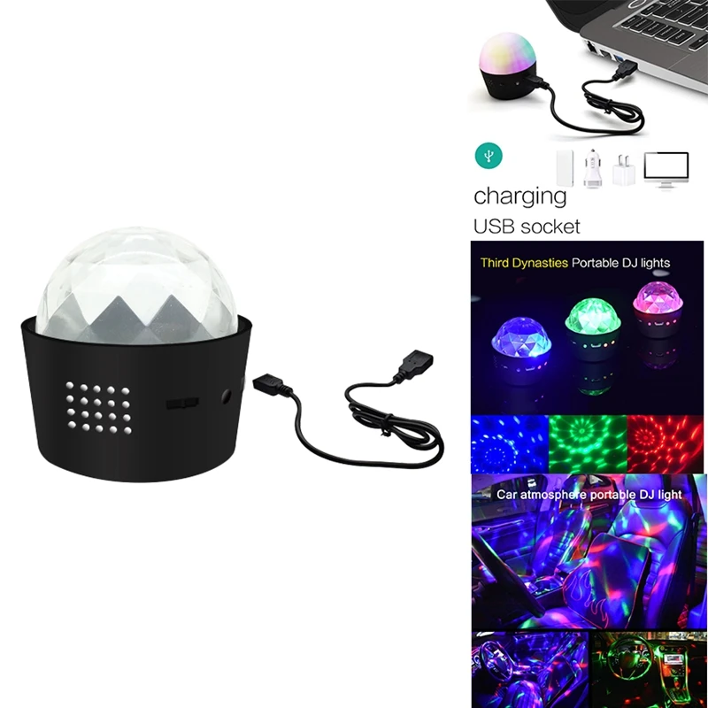 

Mini Disco Ball Light, Voice Control Disco Party Lights Stage Lighting Effect DJ Strobe Ball For Parties Birthday Club Durable