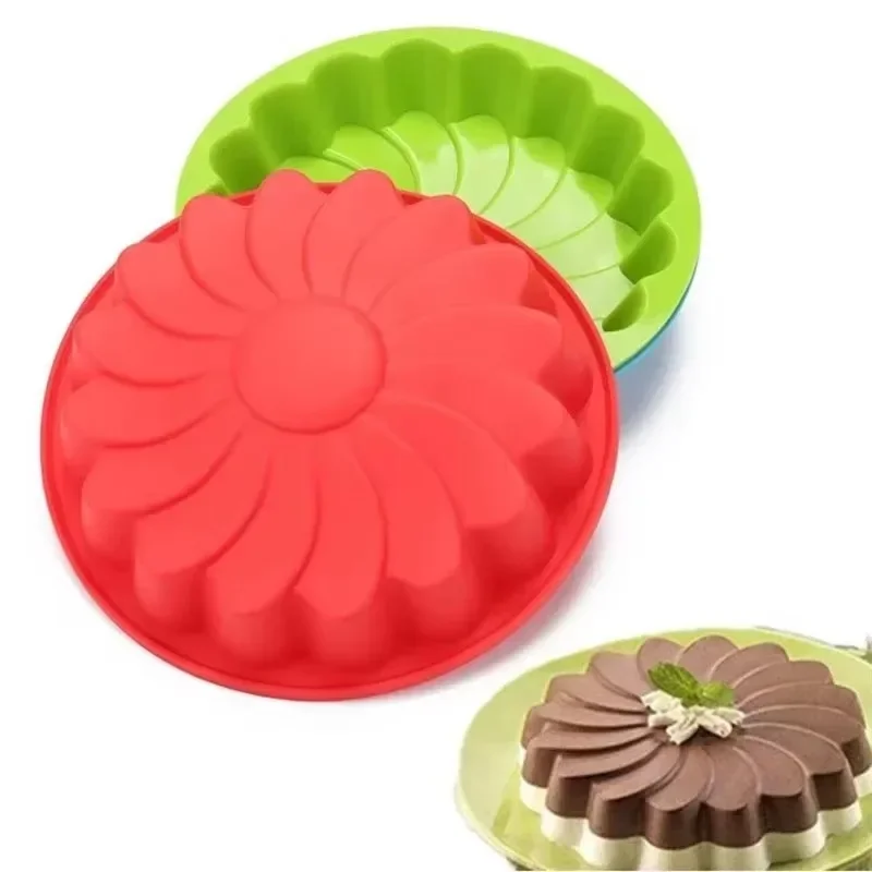 Flower Silicone Bread Mold Creative Sunflower Cake Bakeware Baking Tool Hand Diy Party 3D Pastry Supplies Kitchen Accessories