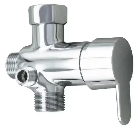 Brass T-Valve Adapter Connector for Bidet Attachment and Bathroom Plumbing Accessories