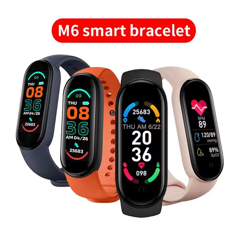 

Original M6 Smart Watch Men Women Sports Bracelet Heart Rate Fitness Tracking Bluetooth Smartwatch For Xiaomi Apple Android