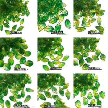 Glass Leaf Beads Set 1