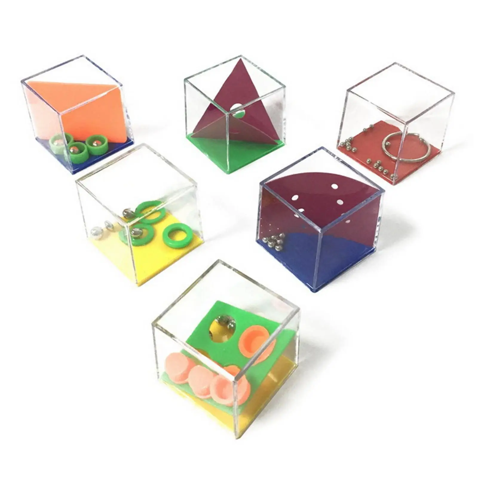 

24Pcs Maze Game Puzzle Box Supplies Prize Box Toy 3D Balls Maze Cube for Kids