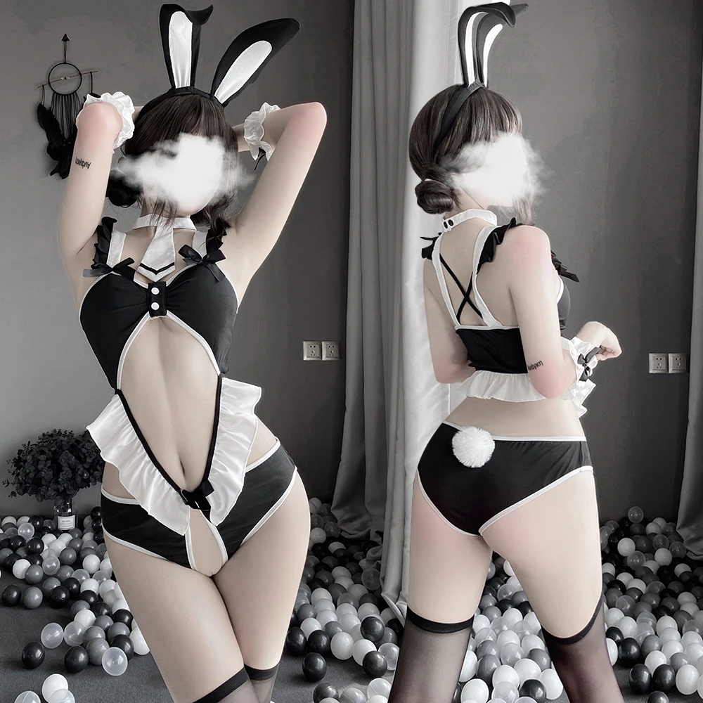 Bunny Costume - Sexy Lingerie for Women Erotic Porno Maid Costume Bunny Girl Bodysuit  Babydoll Hollow Out Kawaii Lingerie Stripper Clothes| | - AliExpress