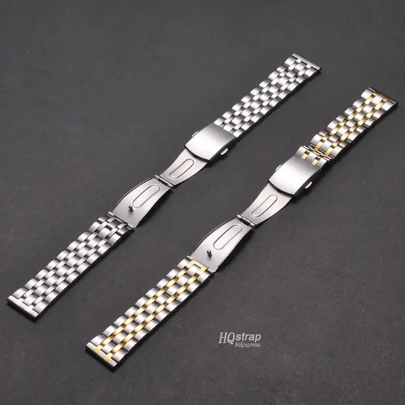 Elegant Stainless Steel Watch Strap - Universal Replacement Wristband Bracelet