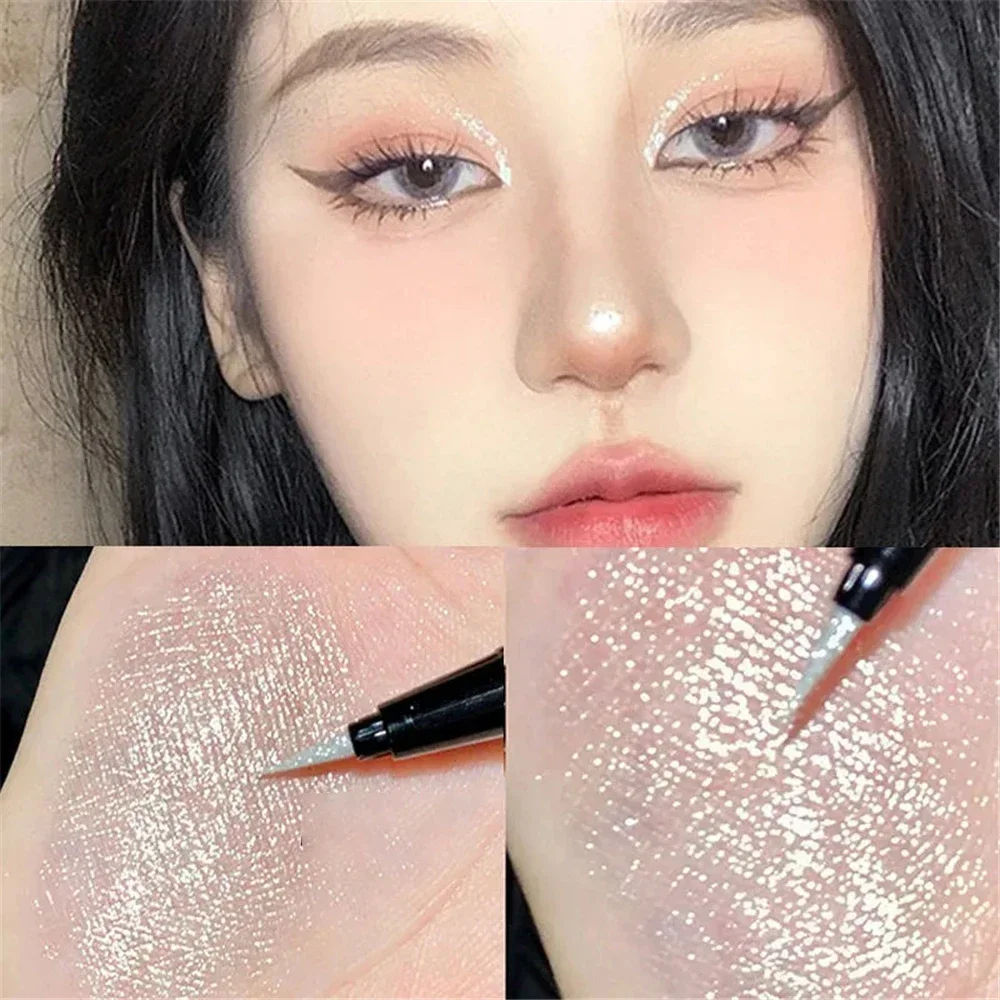 Makeup Pen Shimmer Highlighter Pencil Smooth long lasting Waterproof Diamond Champagne Gold Pink Brighten Eye Shadow & Liner Silkworm
