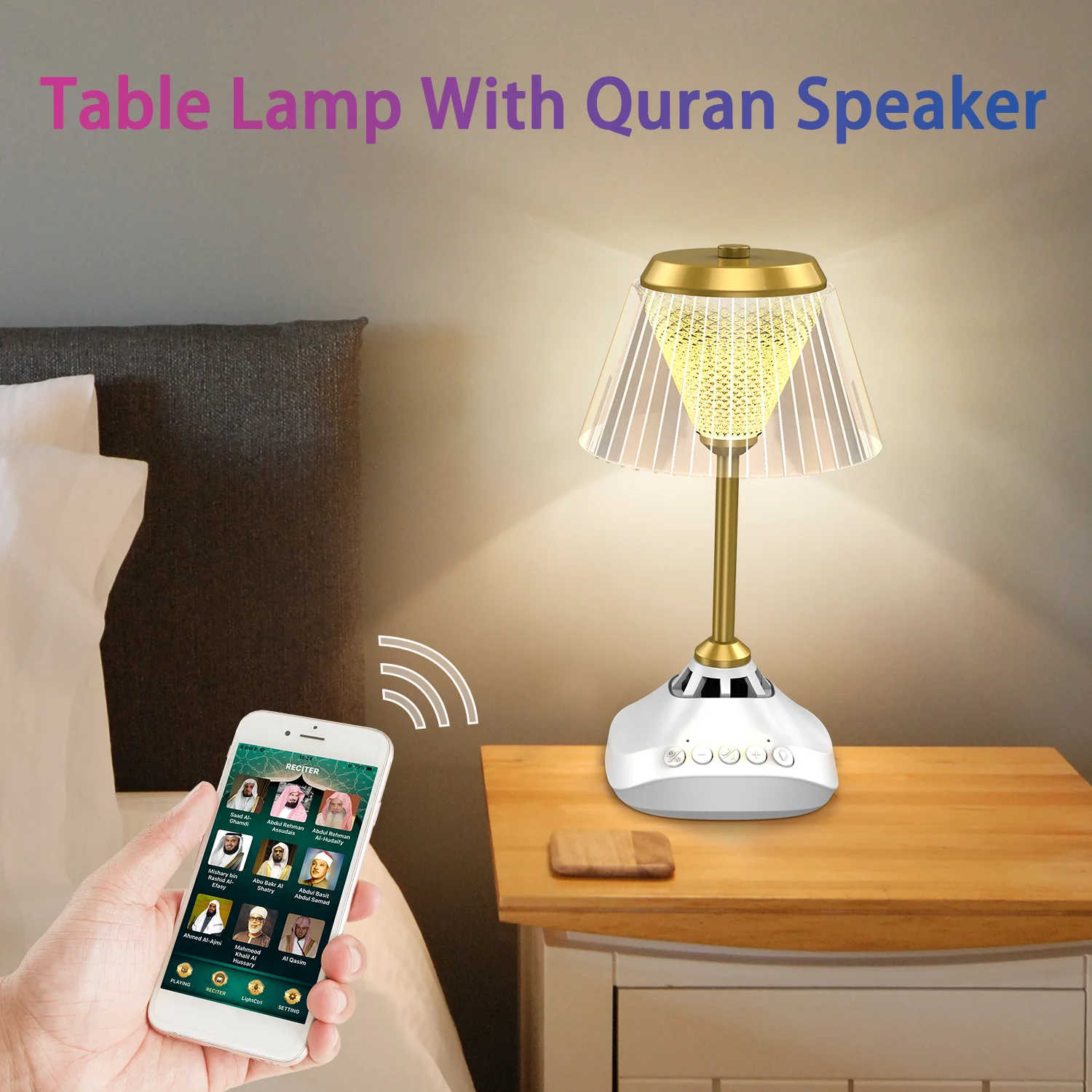 

Bluetooth Speaker Desk Lamp 16 Colors Colorful LED Night Light With App Control Remote Control