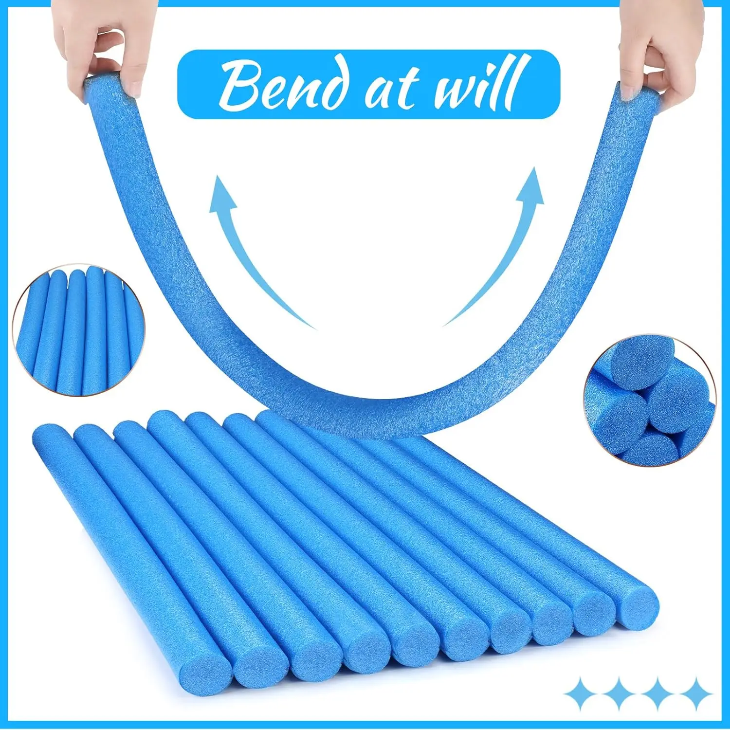Summer Swimming Foam Bar D6-8cm Water Sports EPE Floating Stick Swimming Diving Beginner Assistance Tools Fitness Equipments 1pc