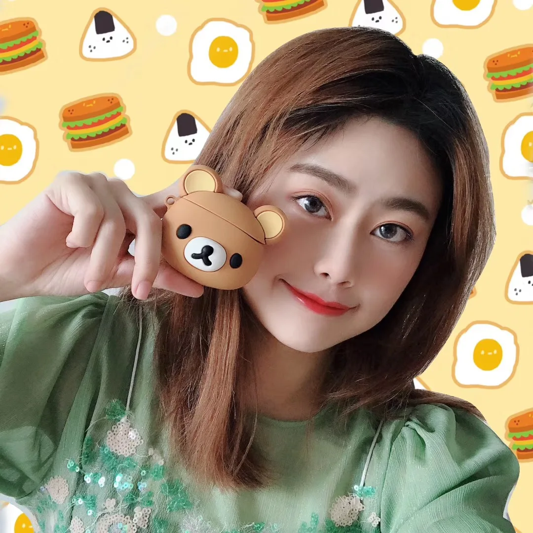 Adorable 3D Cartoon Bear Soft Silicone Earphone Case Cover