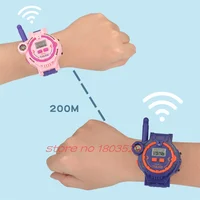 Outdoor Children Interaction Toys Watch Interphone 200M Remote Intercom LED Lights Built In Compass Wrist Watch Walkie Kids Toy 2