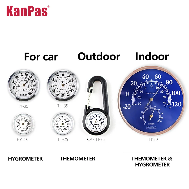 KANPAS Temperature Meter &Hygrometer / Quality Thermometer Hygrometer for Outdoors / Indoor and car/Thermohydrometer 1
