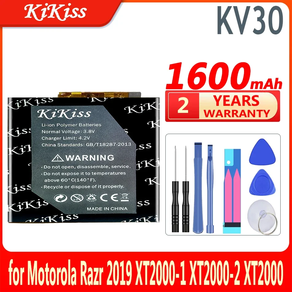 

KiKiss Li-ion Battery KV30 KV40 1600mAh/1650mAh for Motorola Moto Razr 2019 XT2000-1 XT2000-2 XT2000 Voyager SB18C40007