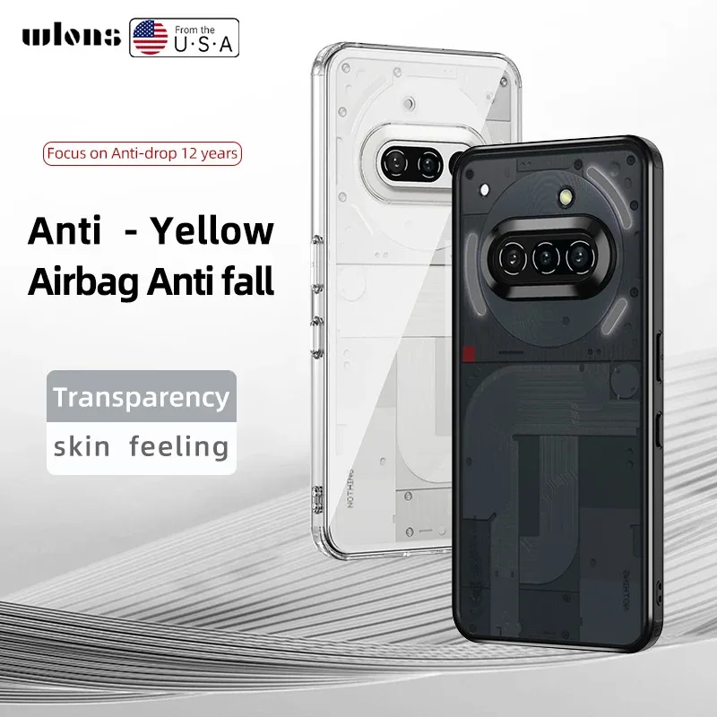 ELVEV Shockproof Crystal Clear Magnetic Case with Lens Protection