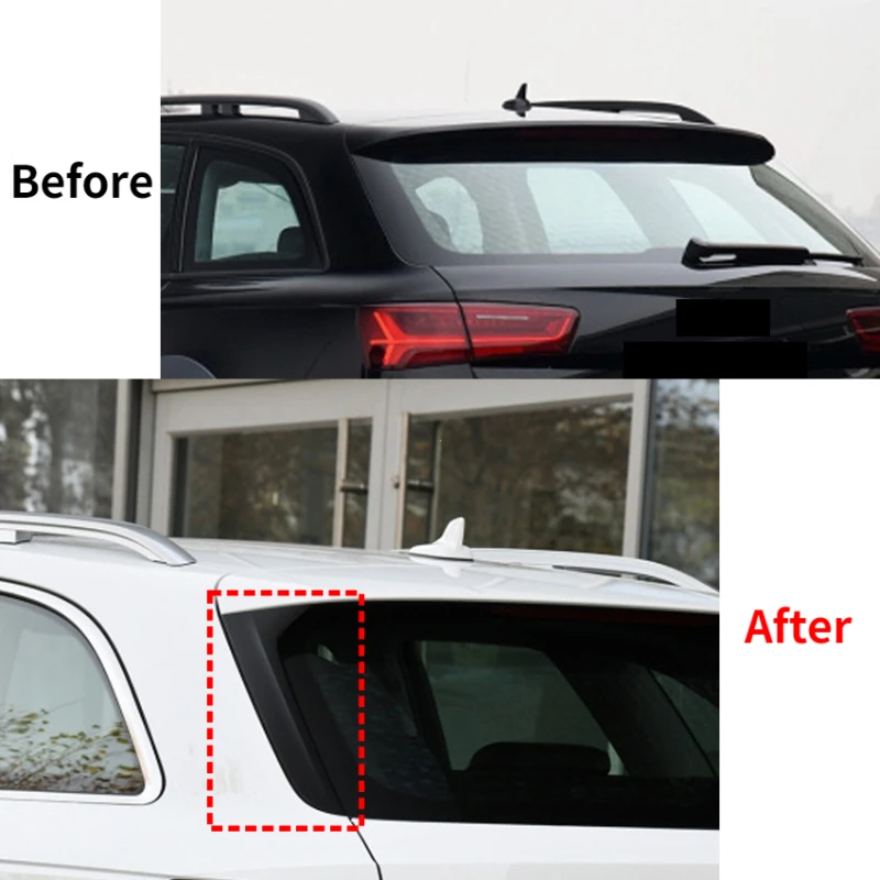 Lunotto posteriore Spoiler Laterale Coda Pinna Canard Splitter Misura Per Audi A6 C7 Allroad TDI Quattro 2012-2018 Avant Wagon Accessori Auto - Image 2