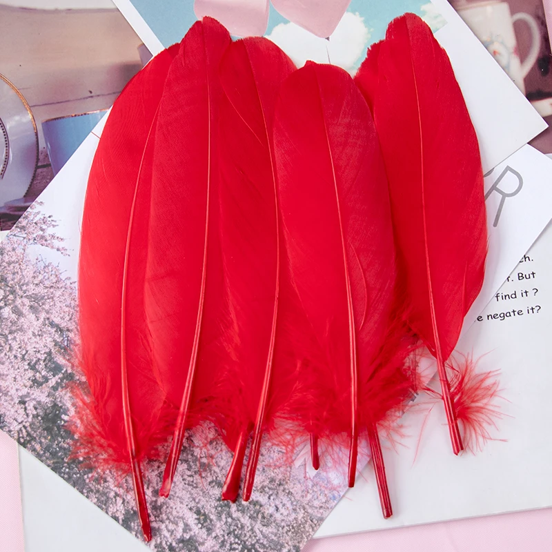 Natural Goose Feather Plumas for Handicraft Dream Catcher Swan Feather for Home Party Jewelry Decoration 15-20cm