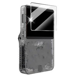 Crystal - Clear Shockproof Protective Case with Tempered Screen Guard for Handheld Game Consoles (1Glass)