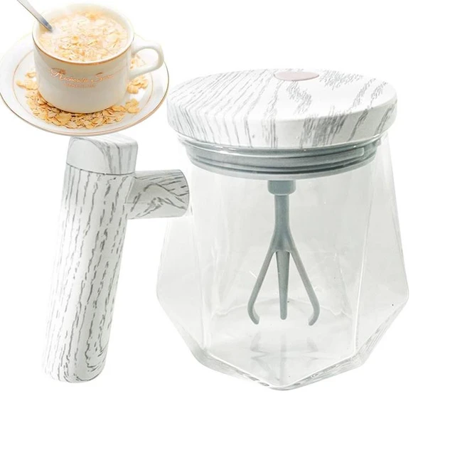 1pc 400ml Stainless Steel Self Stirring Mug Lid With Automatic Coffee Mixing  Function, Automatic Stirring Cup