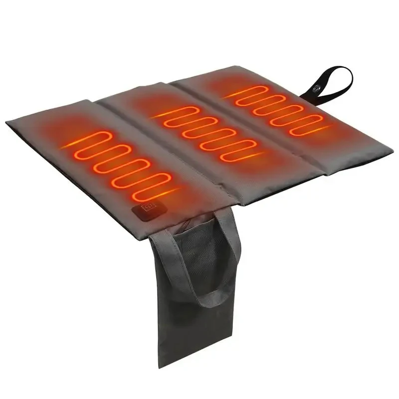 

Outdoor Heated Seat Foldable Cushion With USB Port Camping insulation Three Fold Form Ultra Lightweight Portable Heating Pad