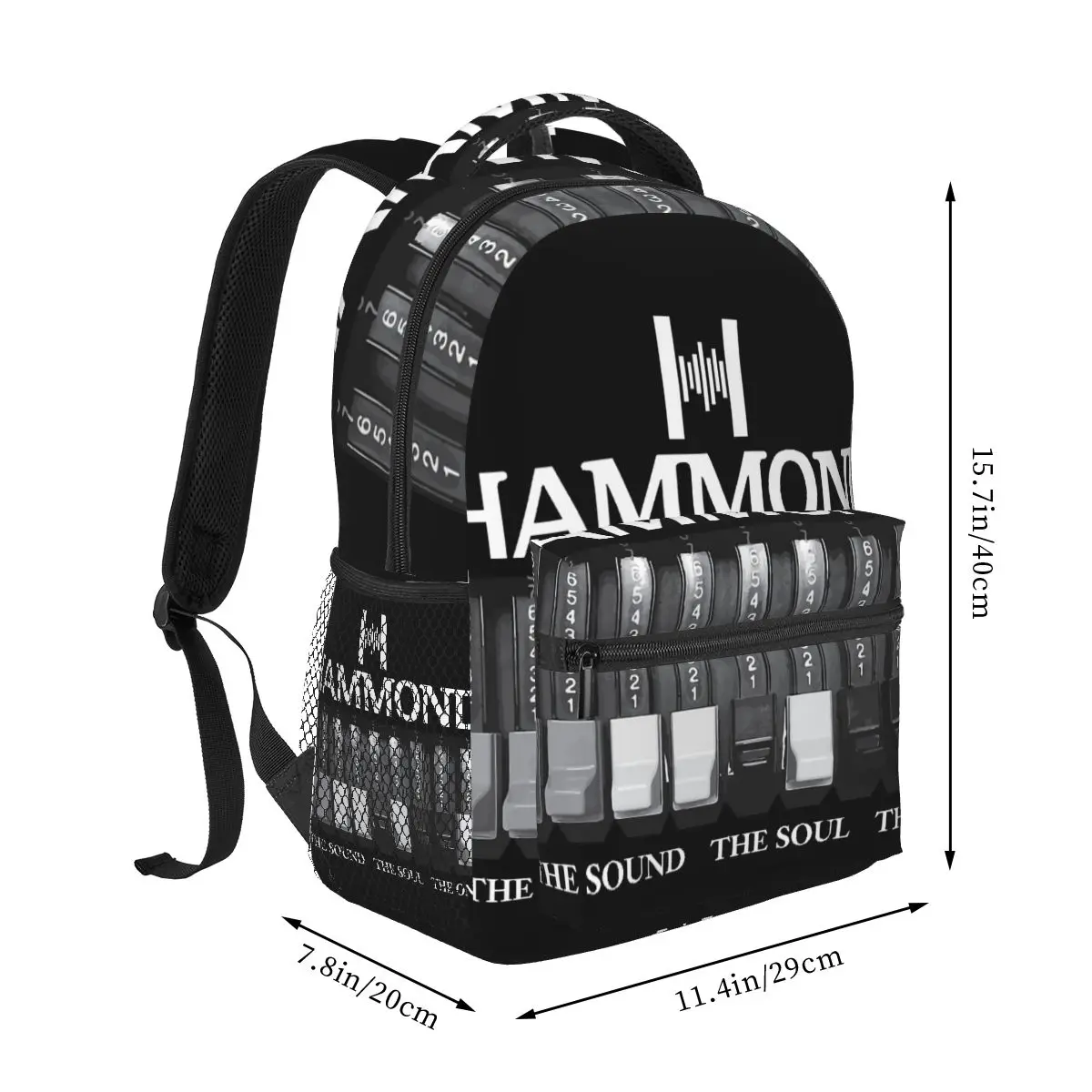 Hammond Organ Casual Backpack Unisex Students Leisure Travel Computer Backpack