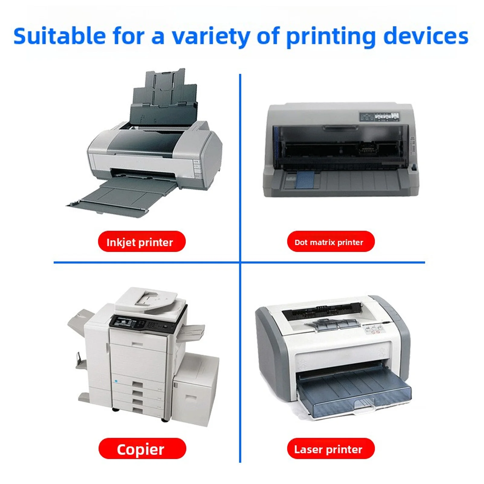 100Pcs Sticker Paper (8.3x11.7in) Inkjet Printer Printable White Sticky Self Adhesive Labels for Arts Craft  Sticker Paper