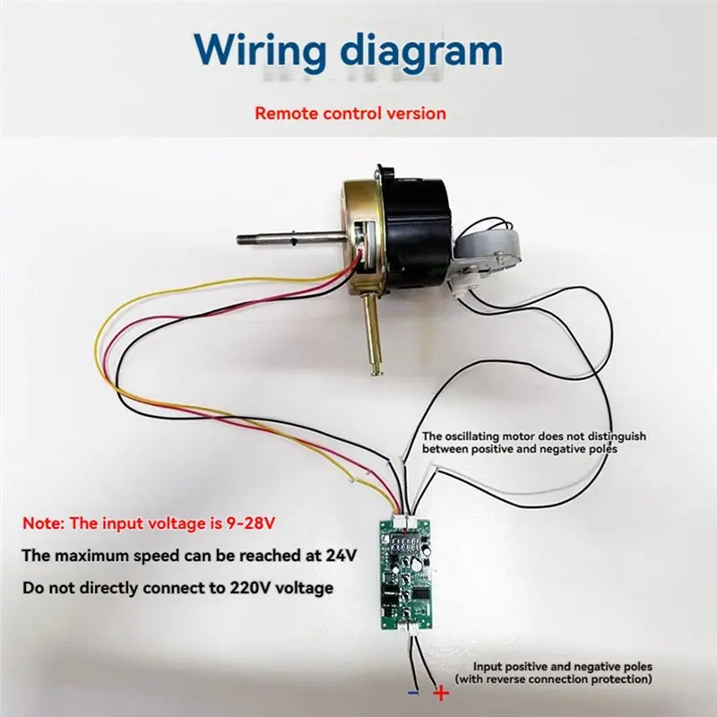 A92Z 고속 DC 브러시리스 모터 50W 가변 속도 터보 팬 벽걸이 모터 키트 DC9-28V DIY 팬 키트