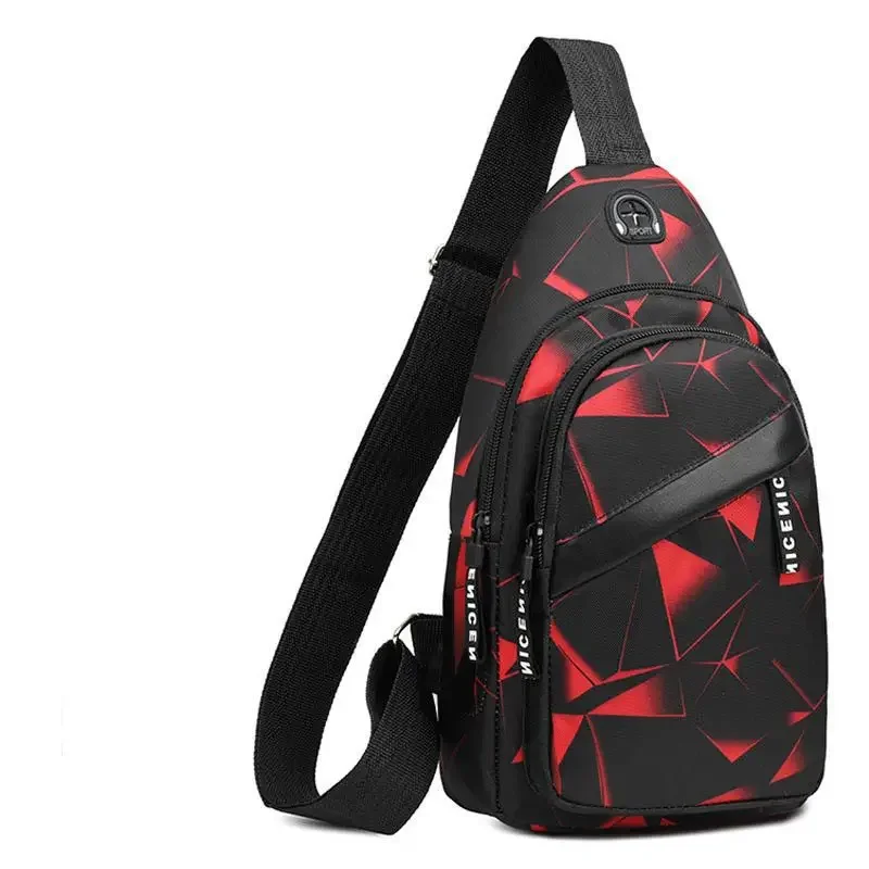 Men Casual Multifunction Shoulder Bag Travel Crossbody Sling Pack Messenger Pack Chest