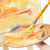 1/2 Pack Stainless Steel Oil Painting Double Palette Cup with Screw Lid Dipper Clip for Watercolor Gouache 5